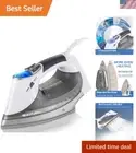 1800W Lightweight Steam Iron with Double Layer Soleplate & Safety Features