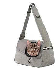 Dog Carrying Sling, Shoulder Bag Pet Sling Carrier, Dog Carry Bag with Storage Pocket, Breathable Travel Pet Carrier, Puppy Carrier for Cats Small Dogs, Pet Supplies