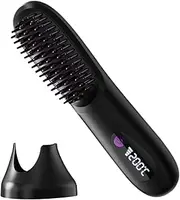 Hair Straightener | Ionic Hot Straightener Brush | Rechargeable 2500mAh Battery Heated Hairstyling Tools for Morning Routine Home Salon Travel Outdoor