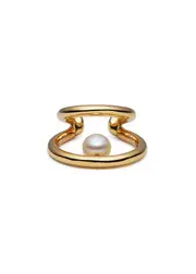 Otiumberg Double Gold Vermeil Ear Cuff - Pearl One Size