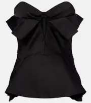 [McQueen] McQueen Bow-detail corset top AU 8 black