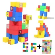 Magnetic Blocks for Kids Ages 4-8, 56 Magnetic Building Cubes & 54 Educational
