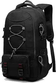 Besttravel Travel Backpack 45L Waterproof Large Capacity for Laptop 17.3" Trekking Men Women Outdoor Sports Camping - Black, black, S, Daypack Backpacks