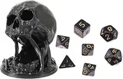 3D Printed Skull Dice Tower | 7-Pack D20 Dice Towers Set | Halloween Tabletop Game SkeletonDice Roller Tower | Hollow Zombie Skull Dice Tower Board Games for Halloween Home Decoration