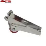 150mm x 50mm Black Stainless Steel Bow Roller | 304 Grade with Quick Release Pin