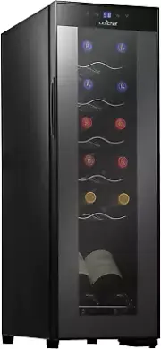 Wine Cooler White Red Freestanding Countertop Compact Mini Chiller Fridge 12 Btl