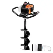 Gas Post Hole Digger 52CC 1450W with 8” Drill Bits & 1 Extension Rod