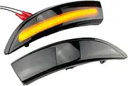 ZUXIM Car Accessories Dynamic Turn Signal Light Mirror Sequential Indicator Lamp, for Renault, for Captur Kaptur 2013-2016, for Clio IV MK4 2013-2018 Directional Lights