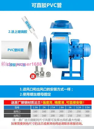 離心風機廚房專用排油煙靜音蝸牛風機通風排氣工業管道抽風機強力