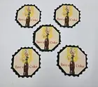 5 Vintage Original Coca-Cola Bottling Company Bottle Cap Coasters Squirt Boy Ad