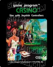 Atari 2600 Replacement Label - Casino