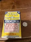 Vintage Star Ammonia Poison Label Hart's Food Stores Rochester NY Apx 200 Labels