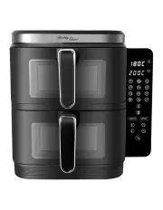 [Healthy Choice] 2400W Double Decker Digital Zone Air Fryer with 2 Cooking Zones 11L in Black