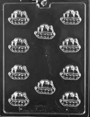 K159 Bite Size Army Tank Chocolate Candy Soap Mold with Instructions