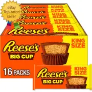 Big Cup Milk Chocolate King Size Peanut Butter Cups, Candy Packs, 2.8 Oz