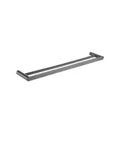 800mm Sleek Double Towel Rail(Brushed Gun Metal)