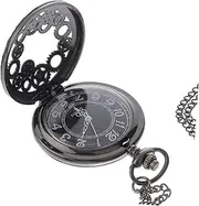[LIFKOME] Pocket Watch Garmen Watches Men Pendant Link Chain Necklace Watches for Men Watch Vintage Necklace Hiking Watch Chain Pendant Number Necklace Pendant for Men Black Plastic