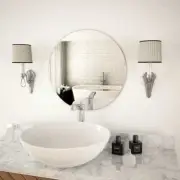 Bathroom Mirror 50cm Wall Mount Frameless Round Decorative Home Bedroom Mirrors
