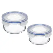 Glasslock Round Tempered Glass Food Container - 920ml
