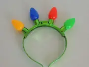 Christmas LED Light up Bulb Headband with 4 Colorful LED Bulbs Christmas P