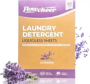2 PACK Flowcheer Laundry Detergent Sheets 30 Ct EA, 120 Loads Total, Exp 11/26