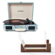 Crosley Cruiser Bluetooth Portable Turntable - Turquoise + Bundled Crosley Recor
