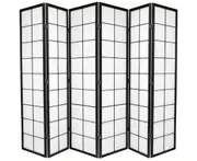 Zen Room Divider Screen Black 6 Panel