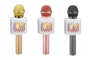 LED Bluetooth Recordable Practice Karaoke Wireless Microphone MIC Speaker