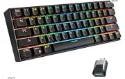 hiwings Mechanical Gaming Keyboard 60%, Wireless/Wired Bluetooth Mechanical...
