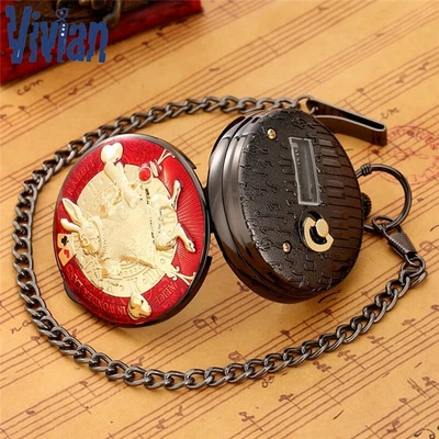 2 in 1 Rabbit Musical Pocket Watch Melody Music Box Fob Watches Christmas Gifts