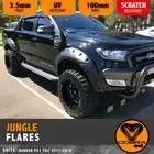 JUNGLE FENDER FLARES fits FORD RANGER PX1 PX2 2011-2020 KIT BLACK TOUGH ABS MK2