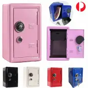 Kids Mini Piggy Bank Safe Security Box Combination Lock Key Saving Cash Money AU