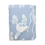 Aqua Floral Scalloped Reversible Quilt Set, Twin - Exclusive