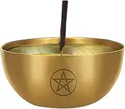 Brass Decorative Bowl | Rust-Proof Brass Serving Container with Spacer - Dining Table Centerpiece for Theme, Living Room, Bedroom, Ceremony, Kitchen, Balcony Pochy