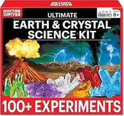 Doctor Jupiter Ultimate Science Kit for Kids Ages 6-8-12 | Easter Birthday Gift Ideas for 6,7,8,9,10,11,12 Year Old Boys & Girls | STEM Toys with Earth & Crystal Experiments