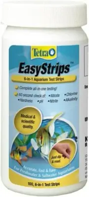 Tetra EasyStrips 6-in-1 Aquarium Test Strips, 100-Pieces, Tests 6 Water Quality