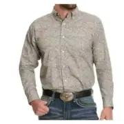 NWT Ariat Men's Addison Moon Mist Grey Paisley Long Sleeve Western Shirt sz L