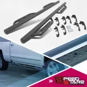 2PCS RUNNING BOARD DROP STEP NERF BAR FOR 2007-2019 SIERRA SILVERADO CREW CAB