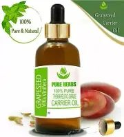 Pure Herbs Grape Seed 100% Pure & Natural Vitis vinifera Carrier Oil