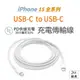 【展利數位電訊】iPhone15 雙USB-C連接傳輸充電線 蘋果iPad/15Plus/15Pro/15ProMax傳輸線 _2M