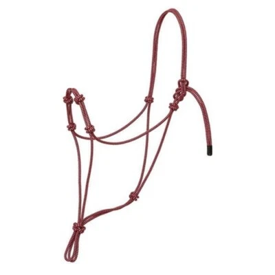 New! Weaver Average horse size Pink & black SILVERTIP FOUR KNOT ROPE HALTER