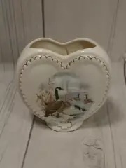 Bone China Heart Shaped Candle With Canada Geese