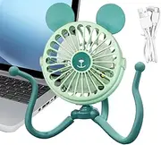 Buhyujkm Rechargeable Stroller Fan | Octopus Design Flexible Tripod Clip On Fan | Portable Handheld Electric Personal Tripod Clip Fan Silent For Cart Crib