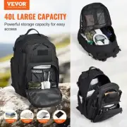 40L Tactical Military Molle Backpack Black Ergonomic Sponge Pad Design