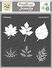 CrafTreat Layered Stencil - Leaves | Reusable Painting Template for Journal, Notebook, Home Decor, Crafting, DIY Albums, Scrapbook and Printing on Paper, Floor, Wall, Tile, Fabric, Wood 6"X6"