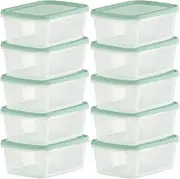 [Checkmart] [10 Packs Snap-On Airtight containers with Lids 500ml (0.5 Litre) Food Storage Containers, Meal Prep containers with lids- Leak Proof Microwave Freezer Dishwasher Safe Reusable