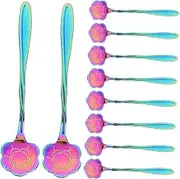 ULTECHNOVO 10pcs Demitasse Espresso Spoons: Stainless Steel Serving Spoon for Coffee Appetizer Dessert Caviar Sugar Ice Cream Tea - Home Shop