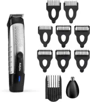 BaByliss Lithium Power Beard Stubble Trimmer 9 Attachments 2 Heads Rechargeable