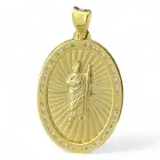 10KT Saint Jude Pendant - 2.55g Brand New, oval shape bail fit up to 2.5mm