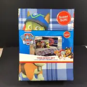 Paw Patrol Nickelodeon Twin Sheet Set Bedding Rubbie Marshall Chase NEW